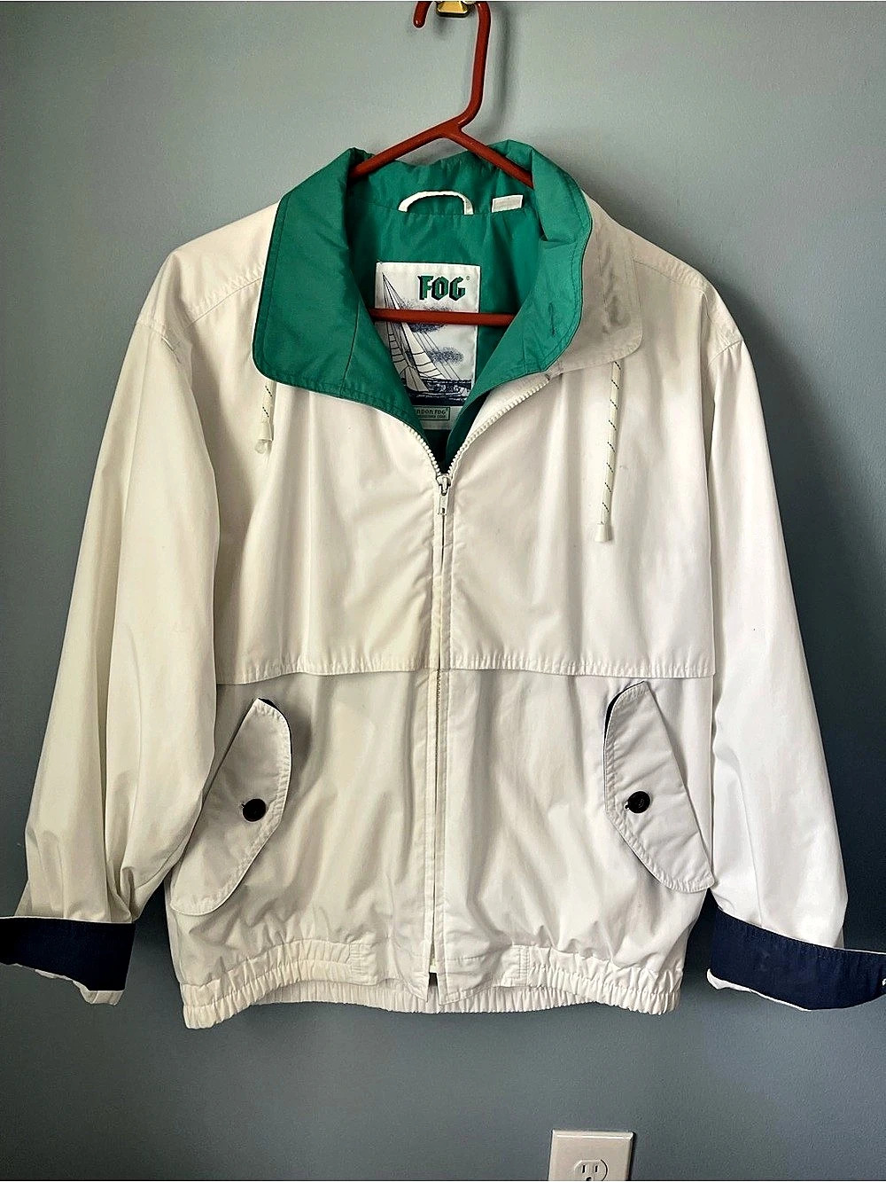VintageLondon Fog Color Block Windbreaker Size Small